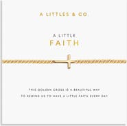 A Littles & Co A Little 'Faith' Bracelet in Gold-Tone Plating