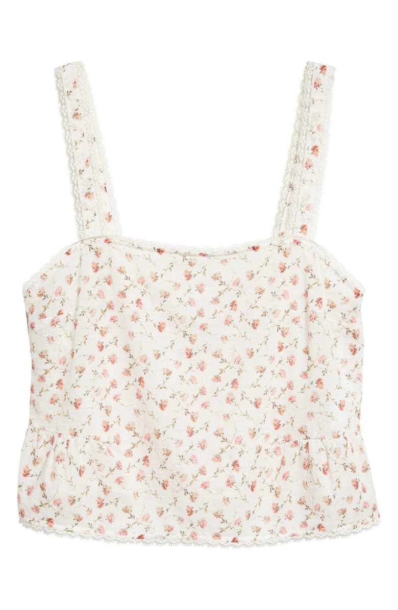 POSSE Charlotte Ditsy Floral Cotton Tank, Alternate, color, Watercolour Floral