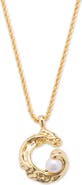 Classicharms Nicole Molten C Hoop Pendant Necklace