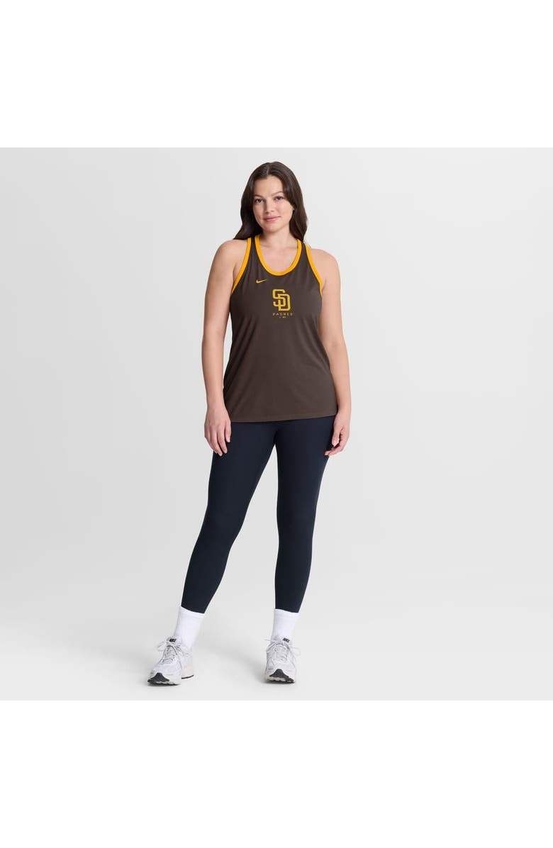 Nike Women's Nike Brown San Diego Padres Tri-Blend Dri-FIT Racerback Tank Top, Alternate, color, Brown