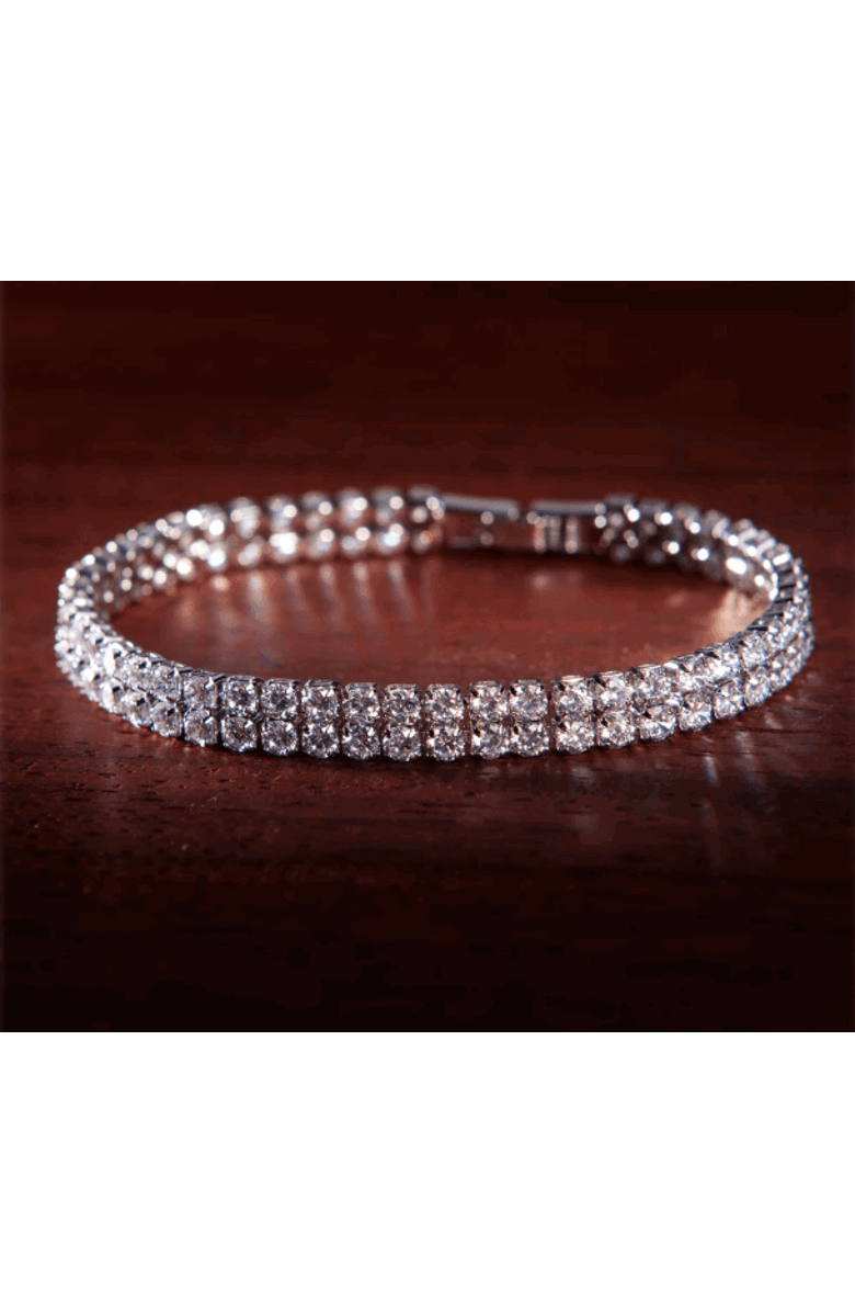 DLORIA Two Row Tennis Bracelet, Alternate, color,