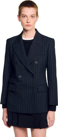 SANDRO Striped suit jacket | Nordstrom
