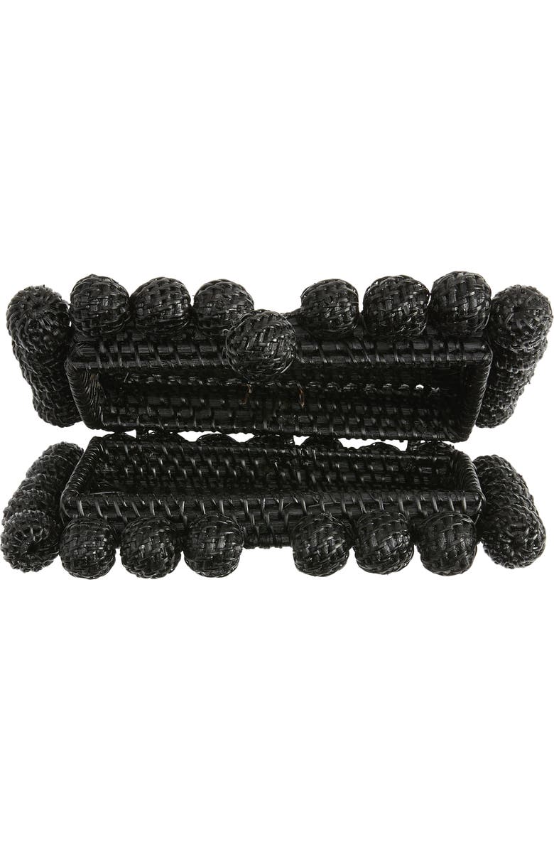 Cult Gaia Eos Rattan Box Clutch, Alternate, color,
