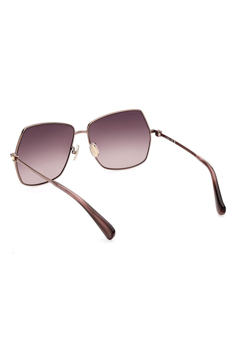 Max Mara 61mm Geometric Sunglasses, Alternate, color, 