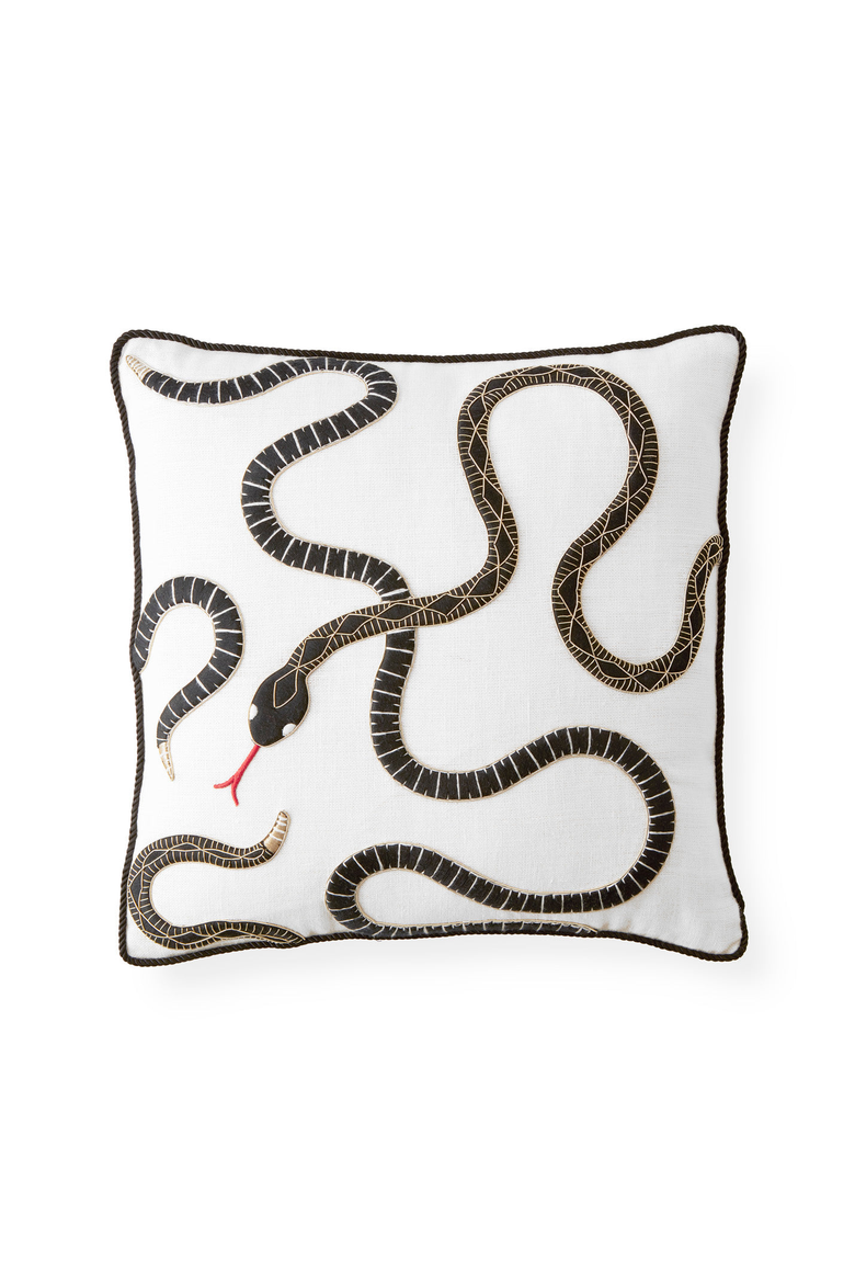 Eden Embroidered Pillow, Main, color, Black