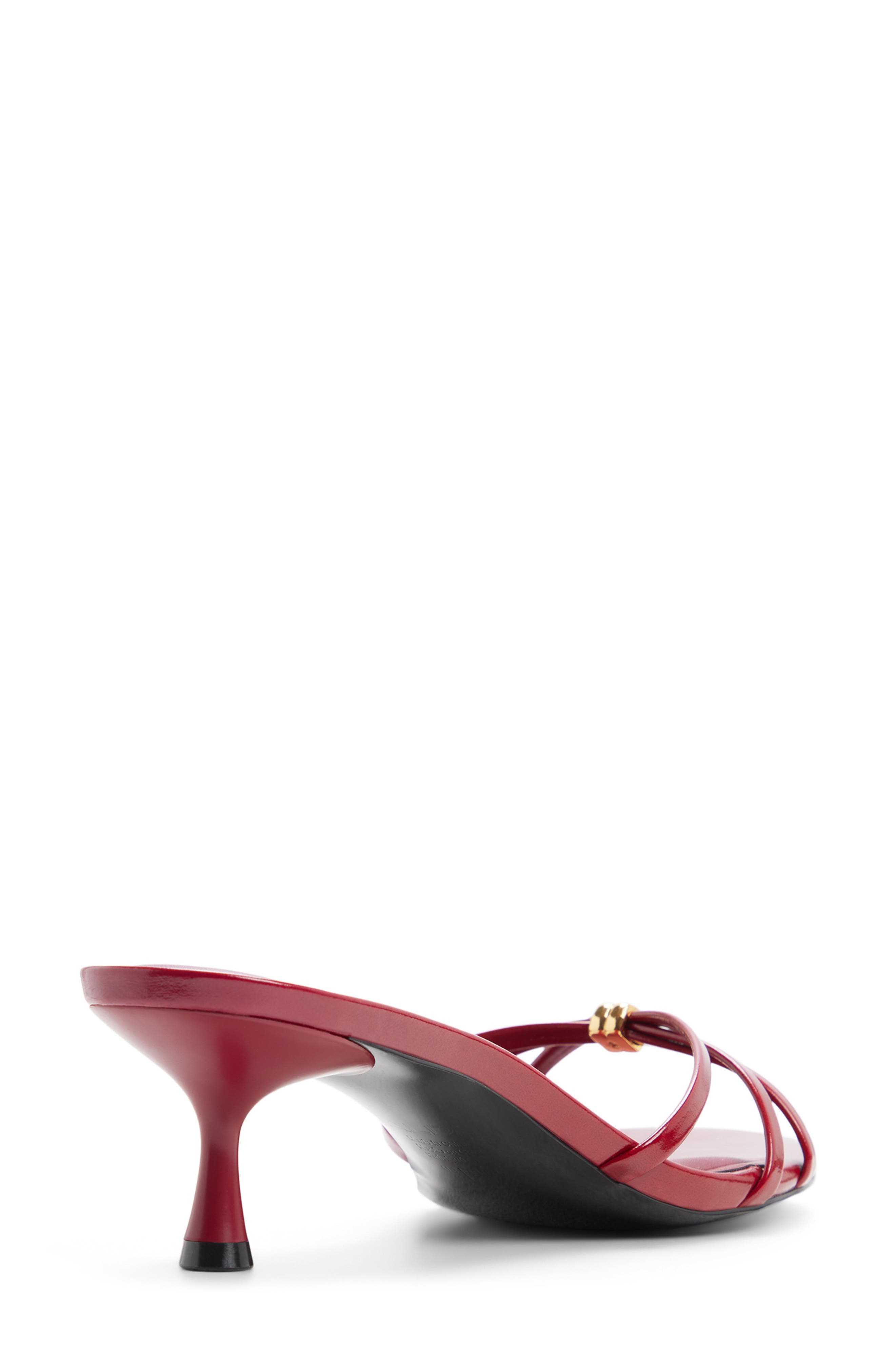 Madalyn Strappy Slide Sandal, Alternate, color, DARK RED