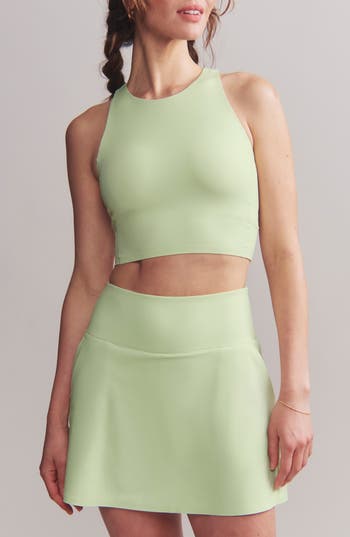 Rhone Revive Longline Bra In Lime Zest