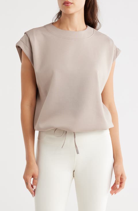 Cloudy Cap Sleeve Scuba Top
