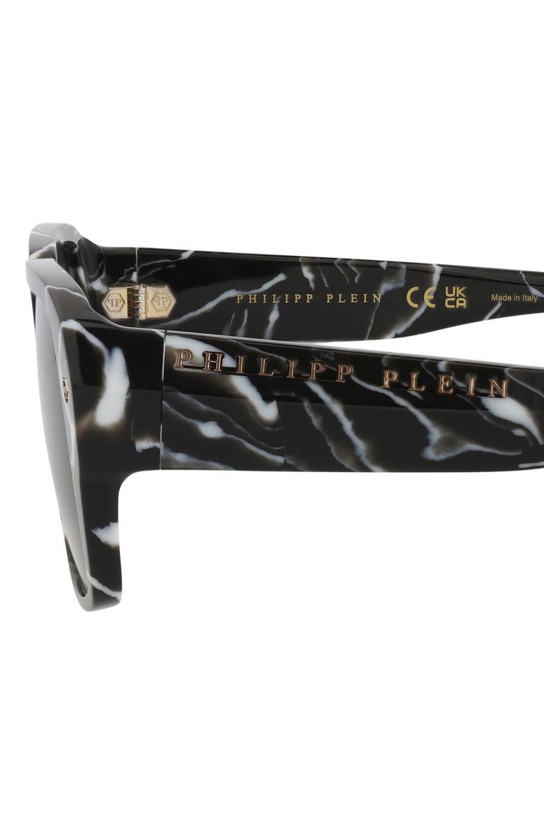 PHILIPP PLEIN 55mm Square Sunglasses, Alternate, color, Black Black Smoke