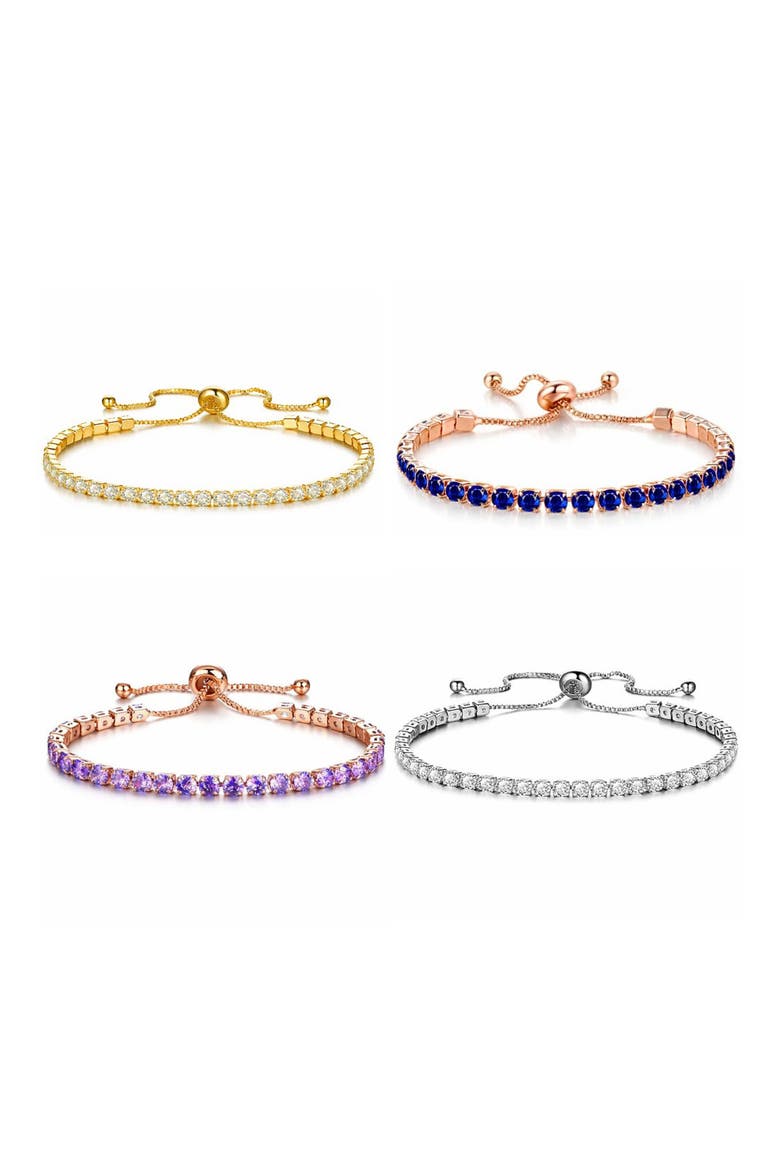 Crystal Slider Bracelet, Alternate, color, BLUE