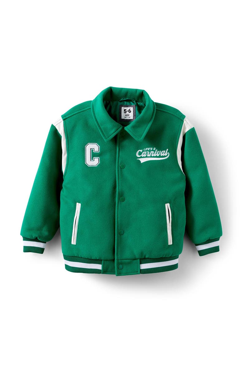 Cotton On Kids Kid's Caleb Coaches Bomber Jacket, Main, color, Deep Mint Vanilla Life S A