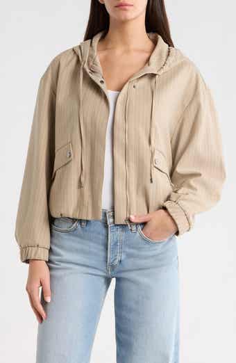 Pinstripe Hooded Jacket
