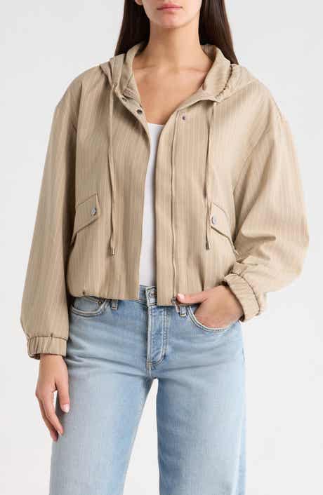 Pinstripe Hooded Jacket