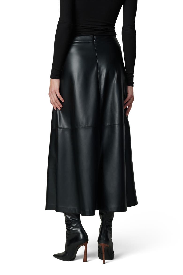 The Tavi Faux Leather Maxi Skirt, Alternate, color, BLACK