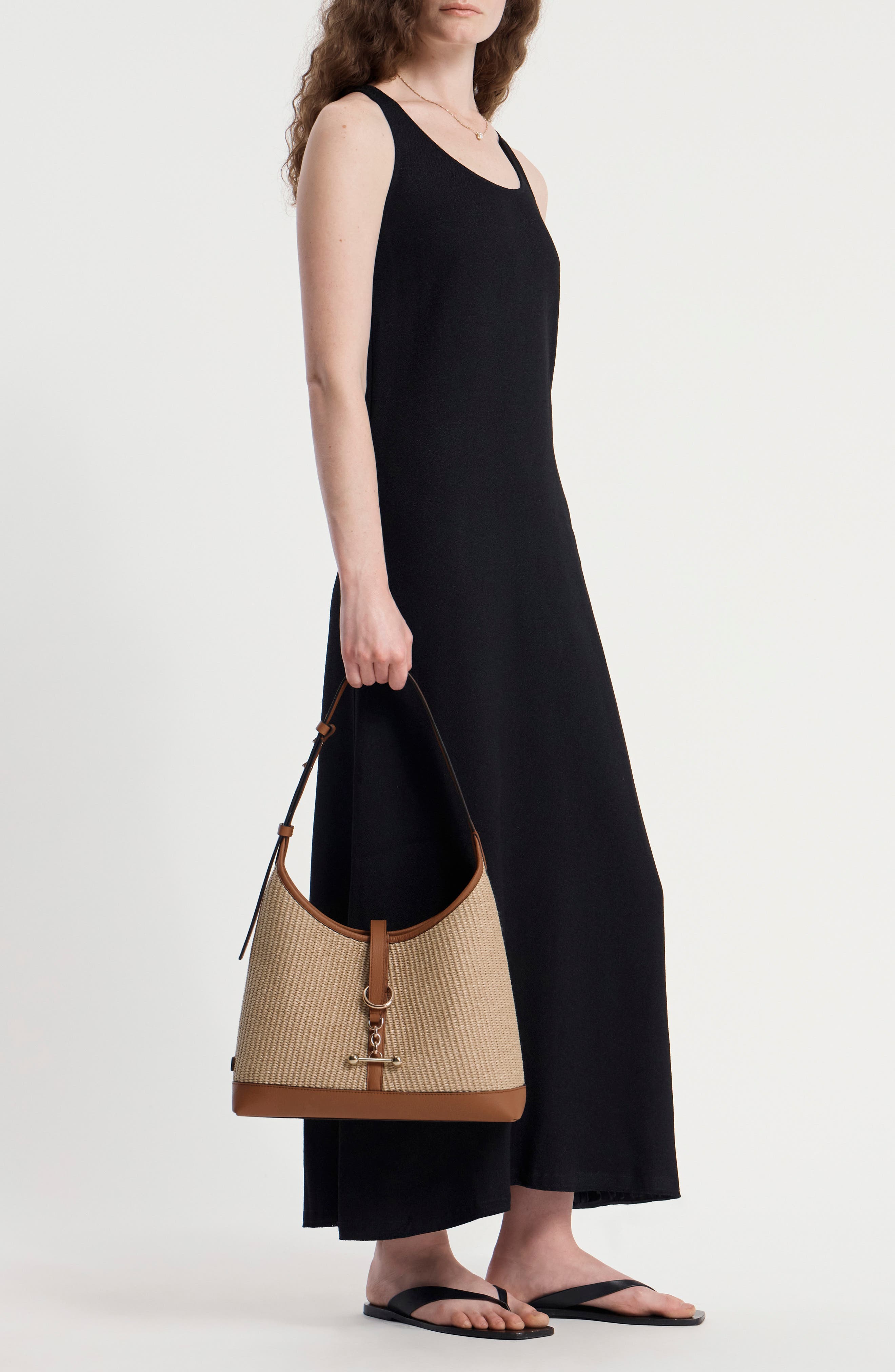 Kite Raffia Hobo Bag, Alternate, color, TAN/ NATURAL