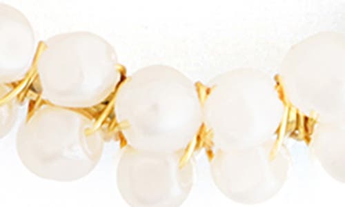 Panacea Faux Pearl Wrapped Hoop Earrings