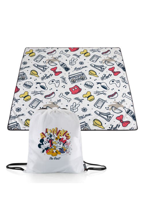 Picnic Time Mickey Mouse & Friends Polar Fleece Blanket Bag In Black