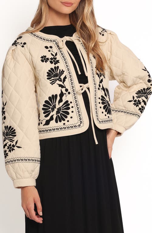 Petal And Pup Petal & Pup Vako Floral Quilted Jacket In Neutral