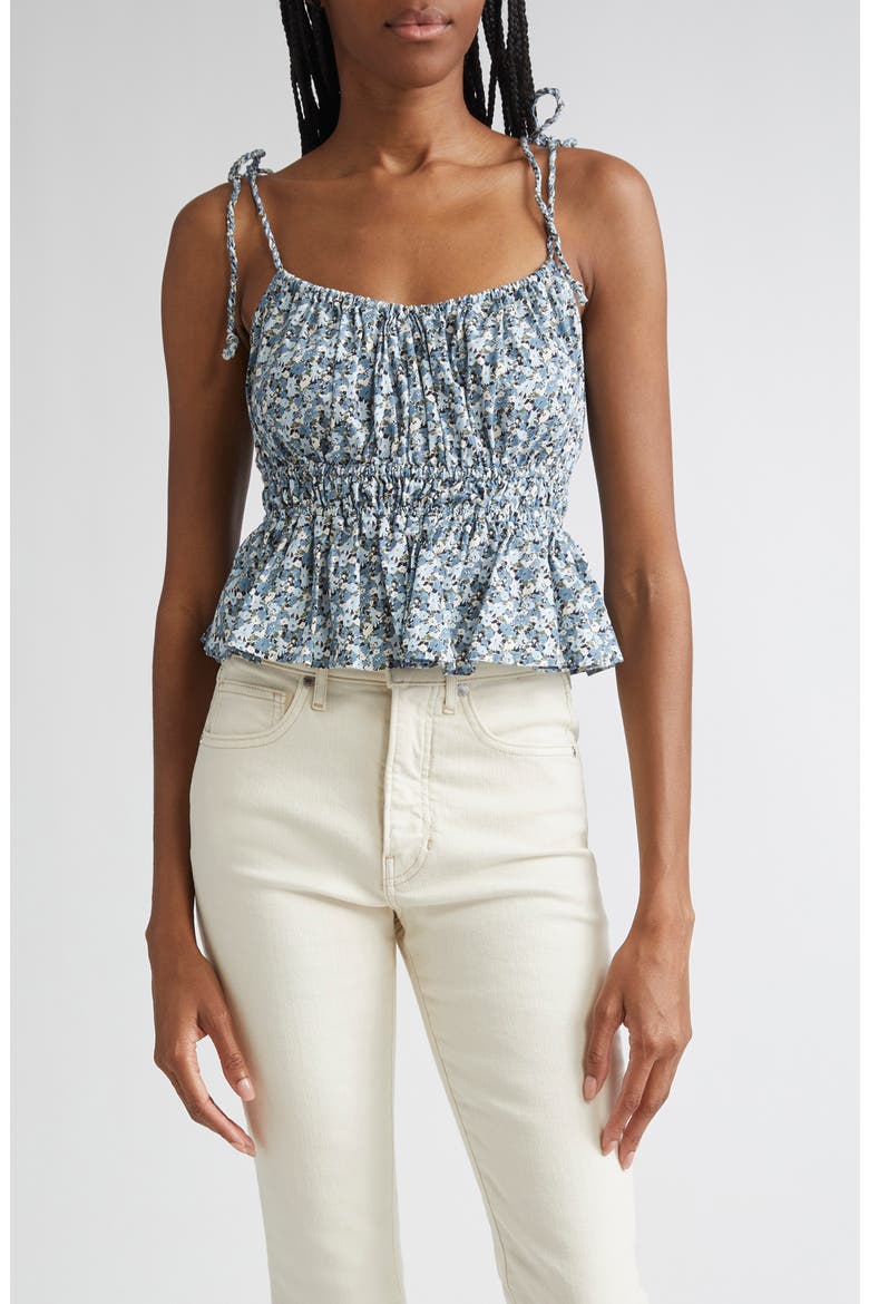Erving Peplum Camisole, Main, color, LAKE MIST MULTI
