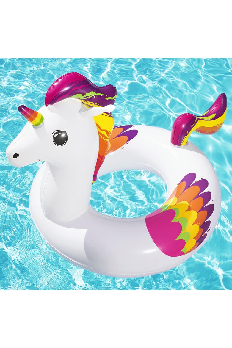 100% Fantasy Unicorn Swim Tube, Alternate, color, Multicolored