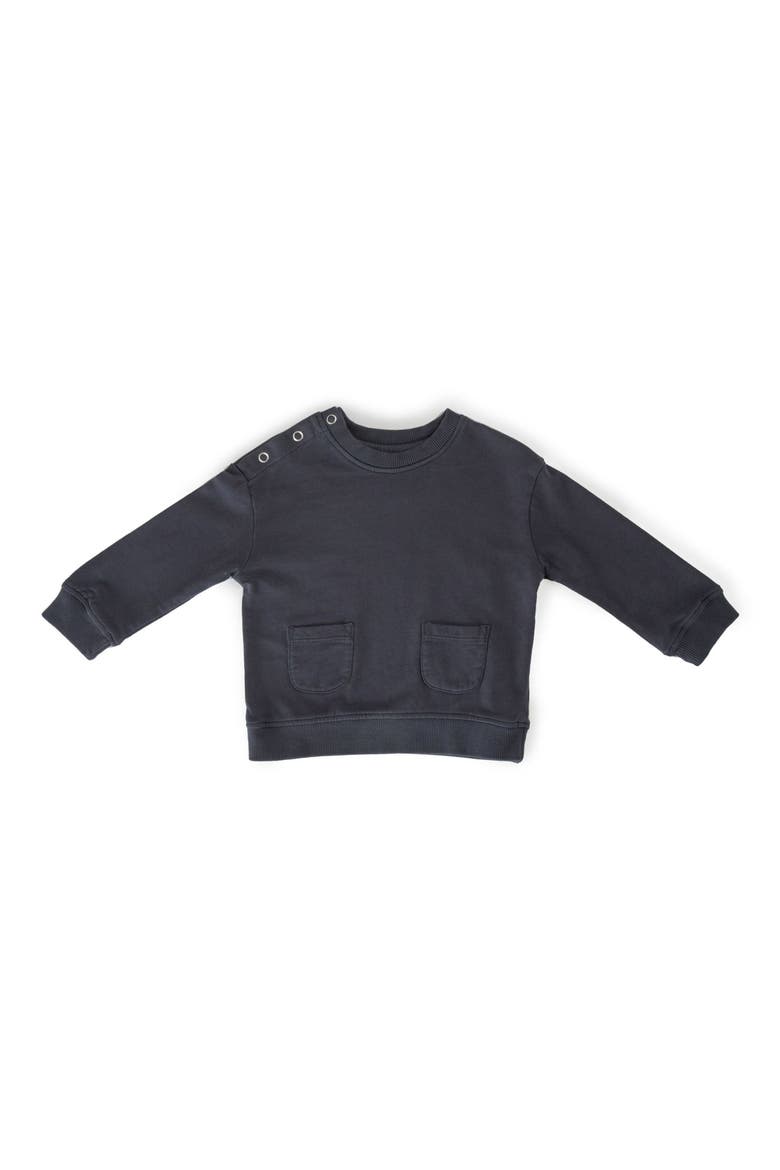 Organic Cotton French Terry Sweatshirt, Main, color, INK BLUE