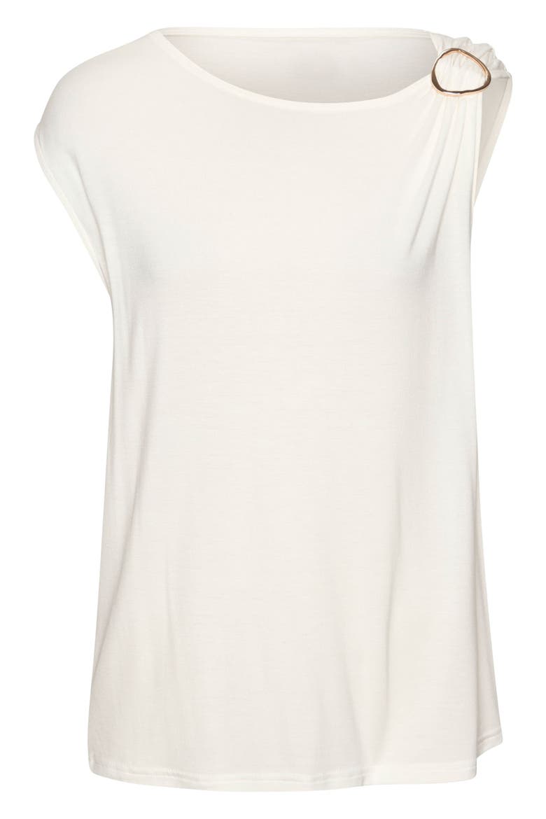 Asymmetrical Ring Detail Top, Alternate, color, Ivory