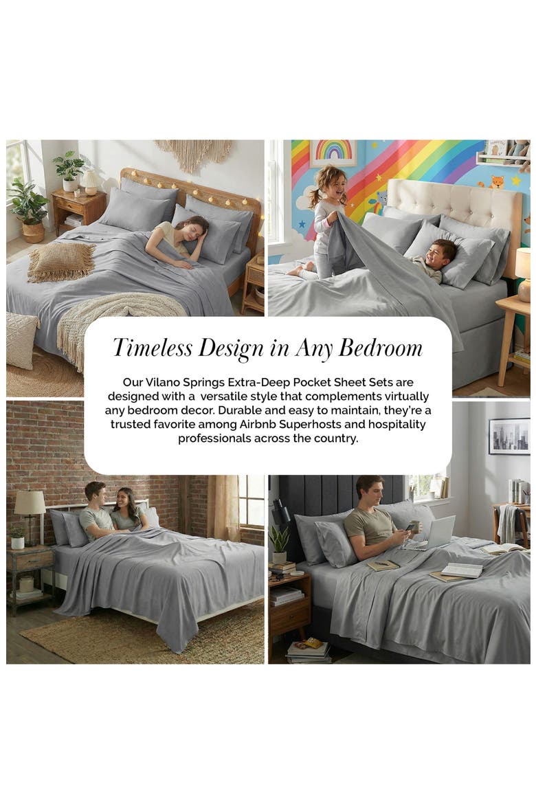 Southshore Essentials Double Brushed 100 GSM Sheet Set, Alternate, color, STEEL GREY