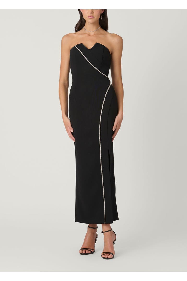 Midnight Star Stretch Crepe Dress, Main, color, Jet