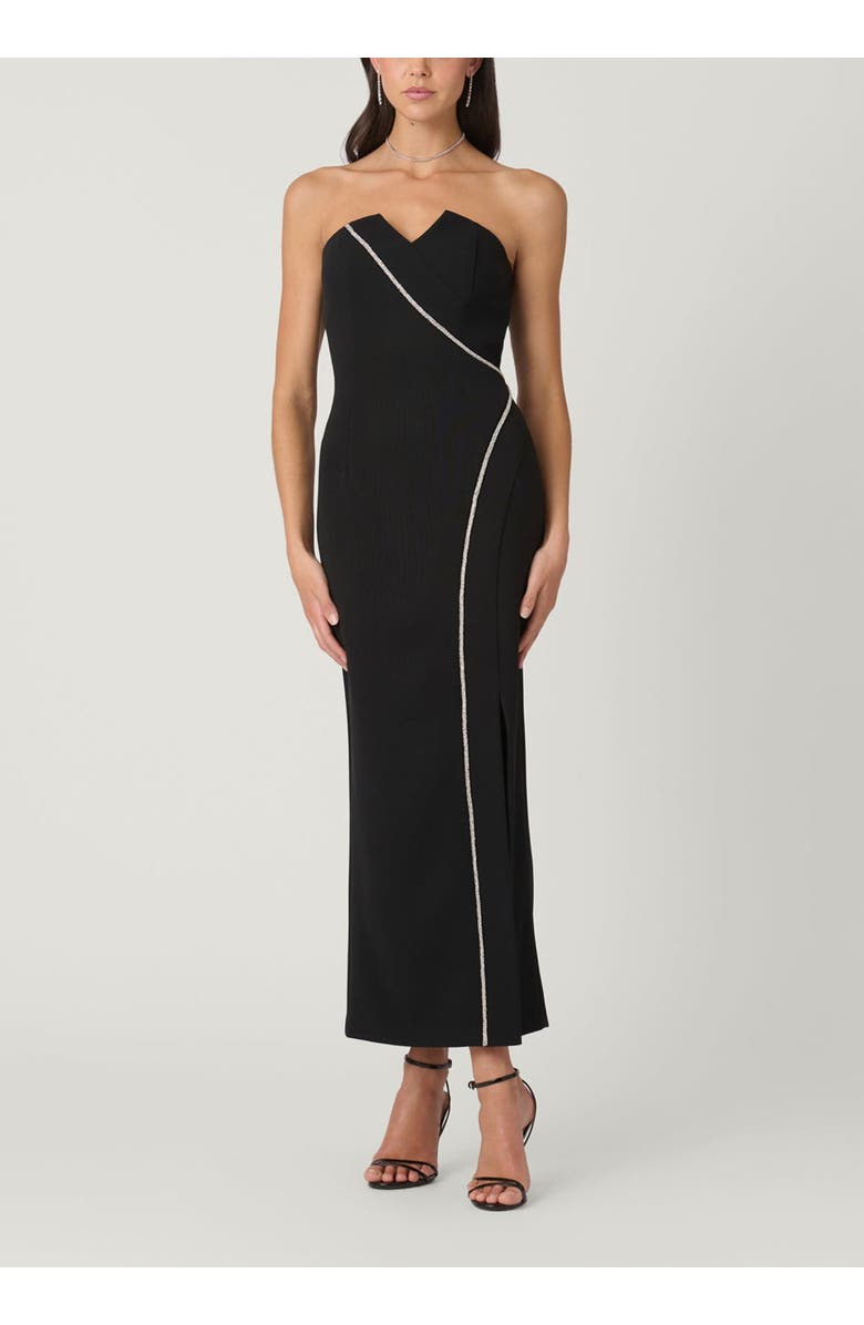Shoshanna Midnight Midnight Star Stretch Crepe Dress, Main, color, Jet