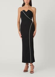Shoshanna Midnight Midnight Star Stretch Crepe Dress