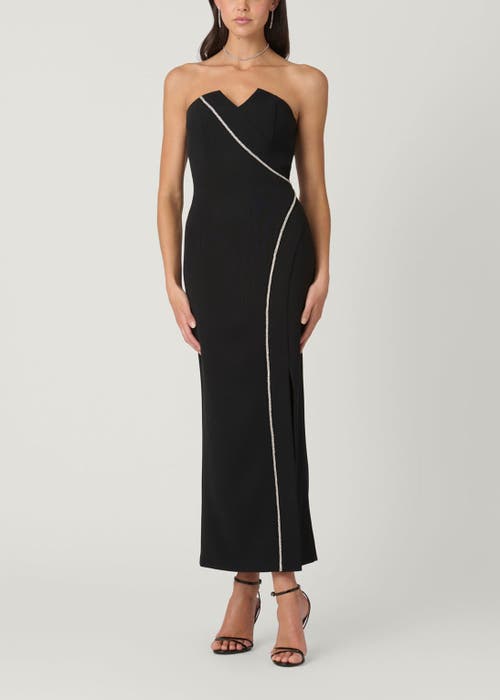 Shoshanna Midnight Midnight Star Stretch Crepe Dress In Black