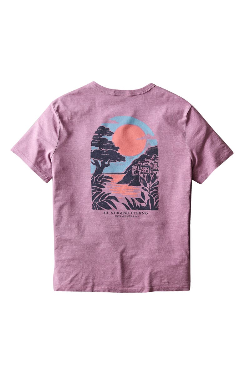Marine Layer Hemp & Cotton Graphic T-Shirt, Alternate, color, Red Violet