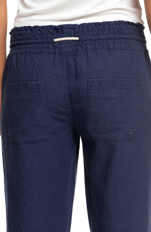 ROXY ROXY OCEANSIDE LINEN BLEND DRAWSTRING PANTS