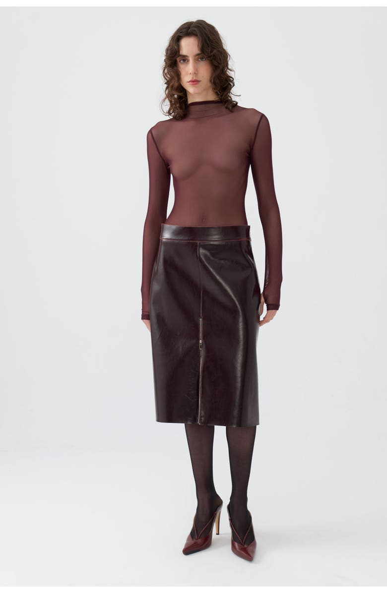 Nocturne Faux Leather Pencil Skirt, Alternate, color, 