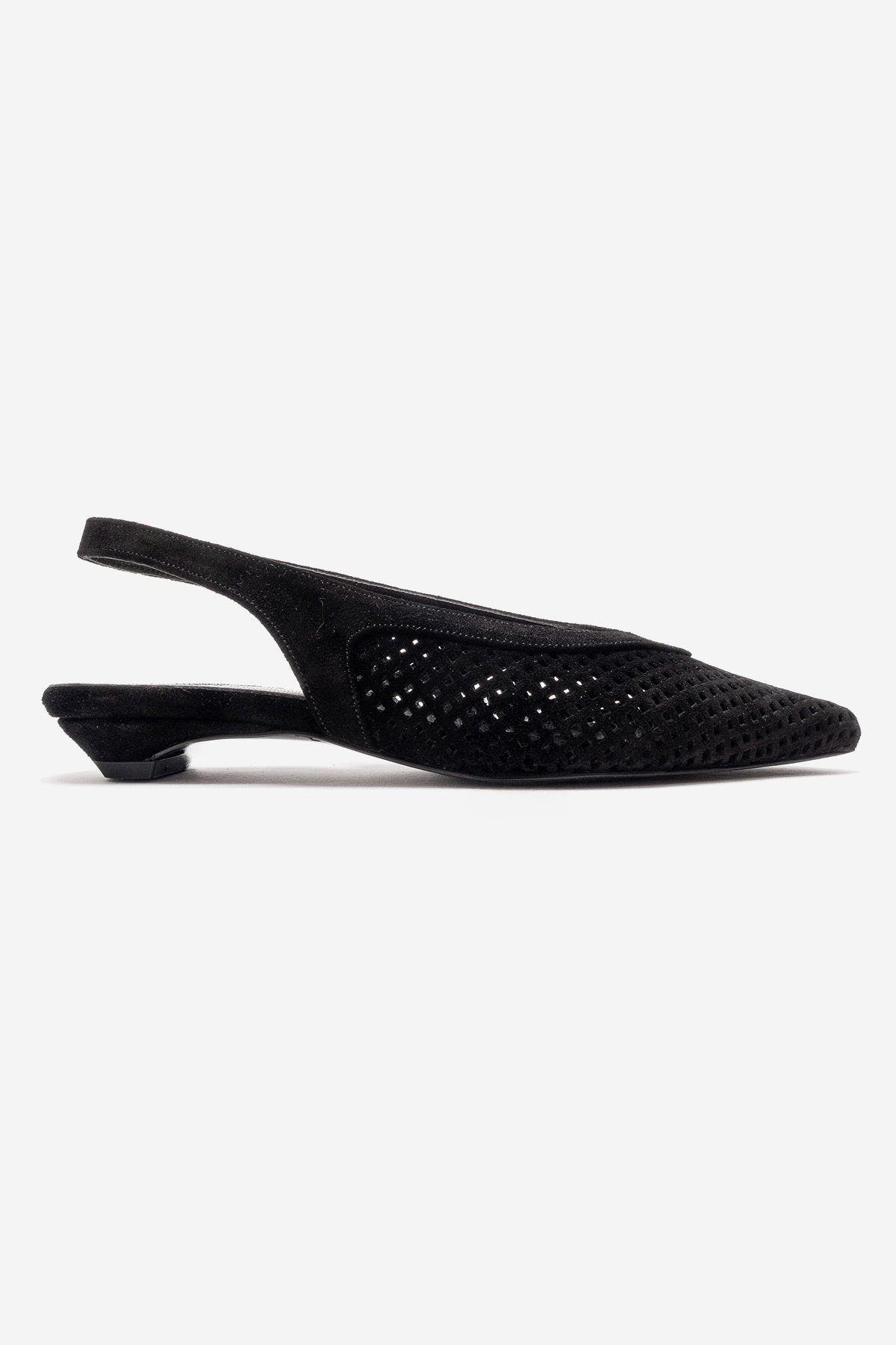 Forever & Always Shoes Lieve Leather Slingback Pump, Alternate, color, Black Suede