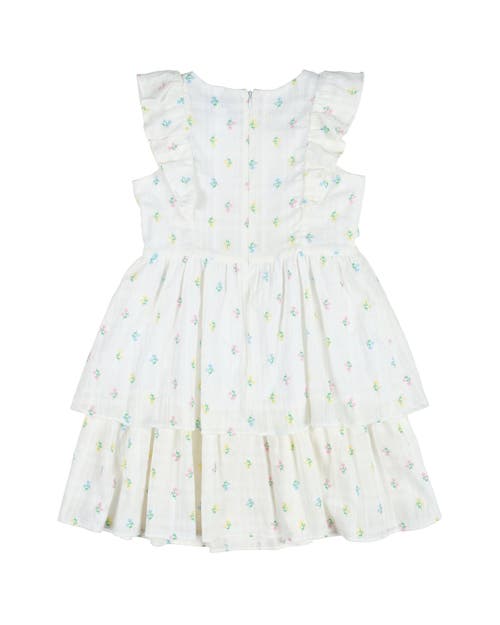 Shop Florence Eiseman Printed Floral Dress With Ruffles In White/multicolor