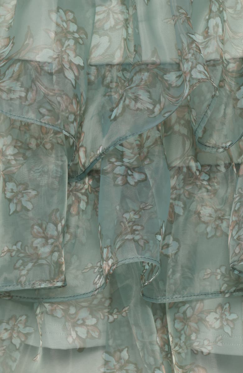 Petal & Pup Taelya Flounce Halter Top, Alternate, color, Mint Green Floral