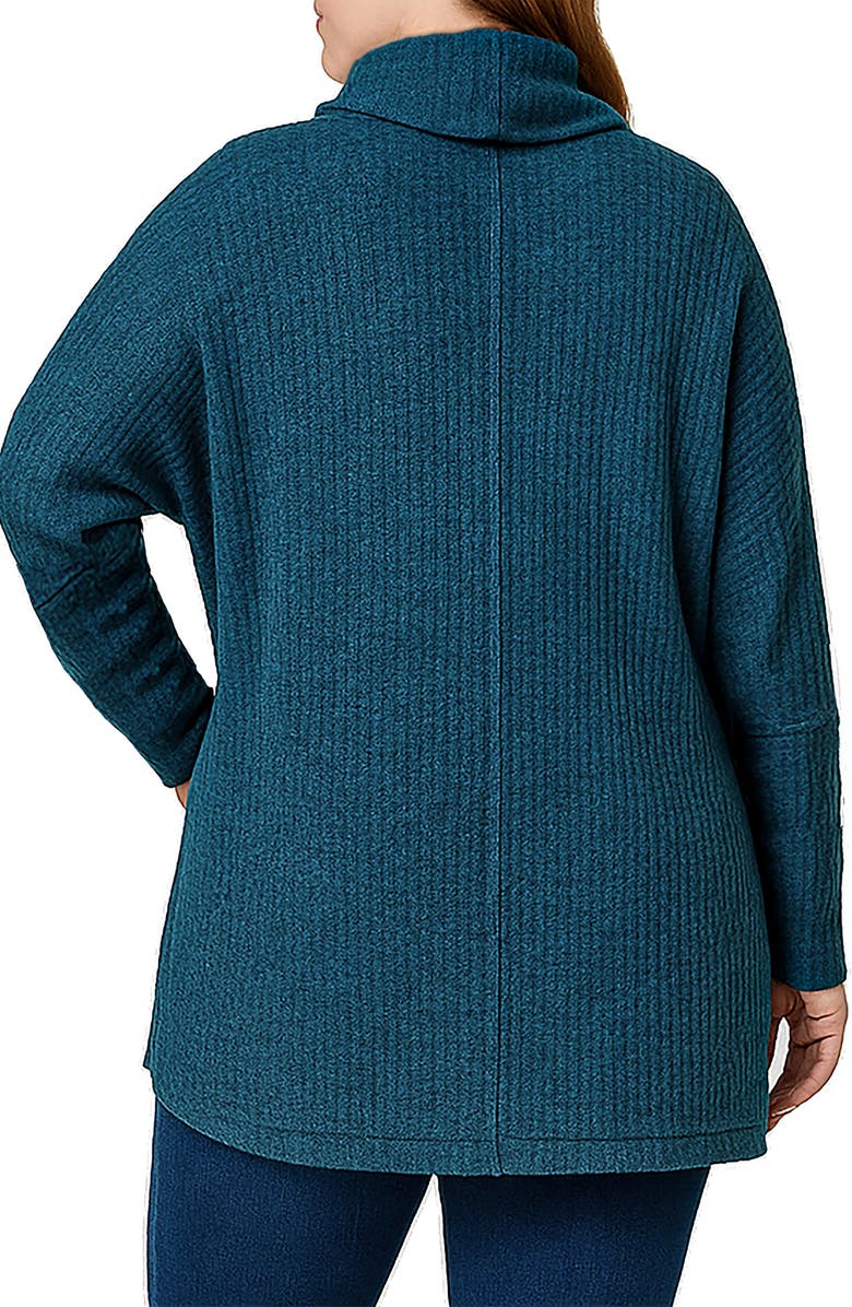 Standards & Practices Turtleneck Dolman Sleeve Rib Top, Alternate, color, Steel Blue