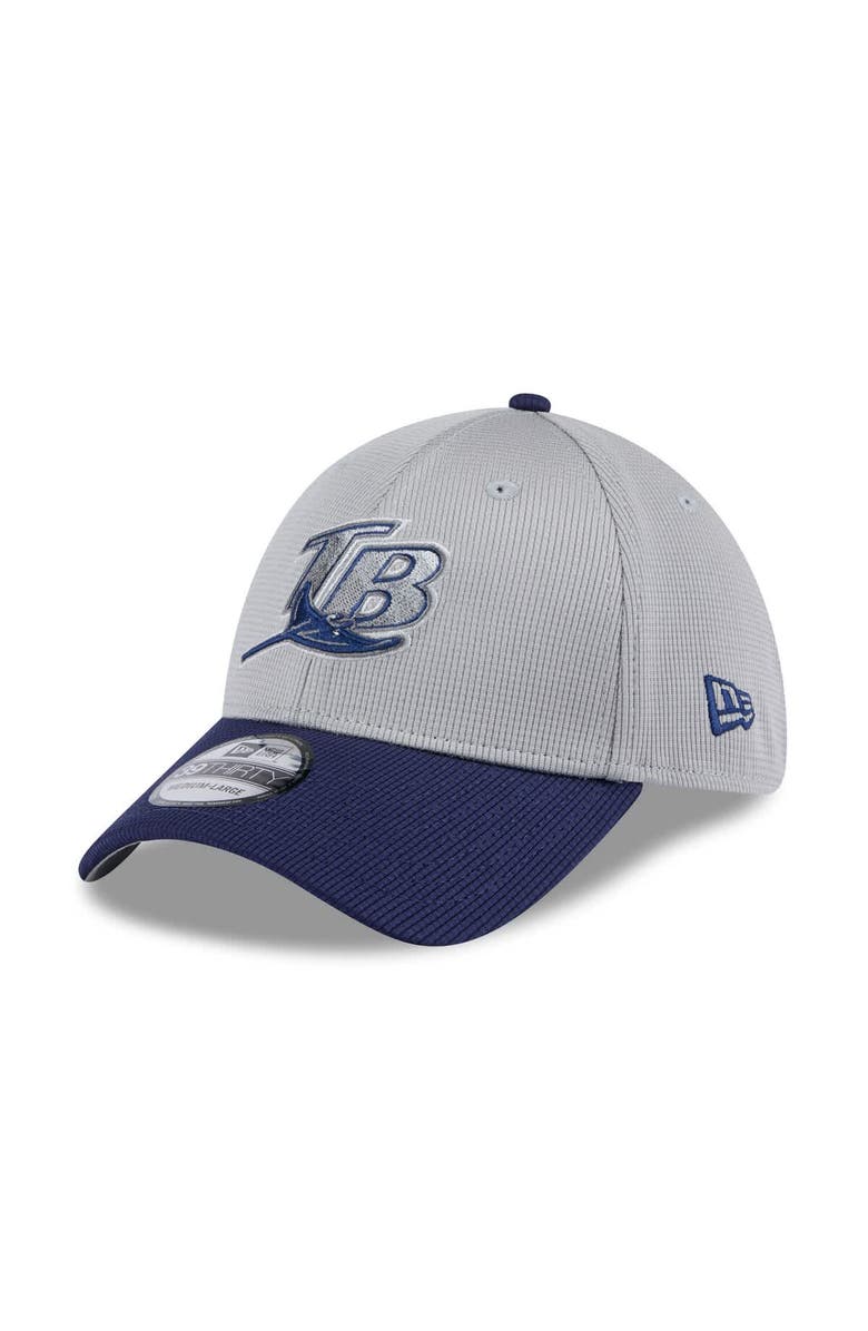 New Era Men's New Era  Gray/Navy Tampa Bay Rays 2025 Batting Practice 39THIRTY Flex Hat, Main, color, 
