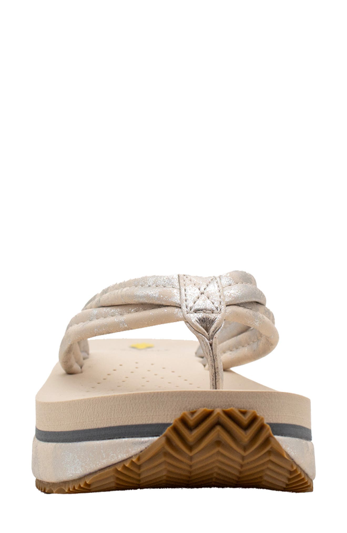 Volatile Stargazer Water Resistant Platform Flip Flop, Alternate, color, Silver