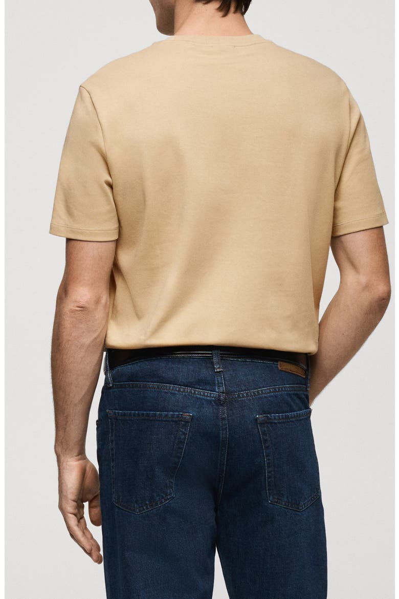 Regular Fit Medium Weight Cotton T-Shirt, Alternate, color, LIGHT MEDIUM BROWN