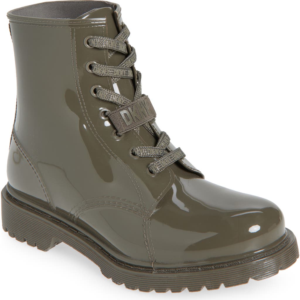 Dkny Tilly Lace-up Rain Boot In Burgundy