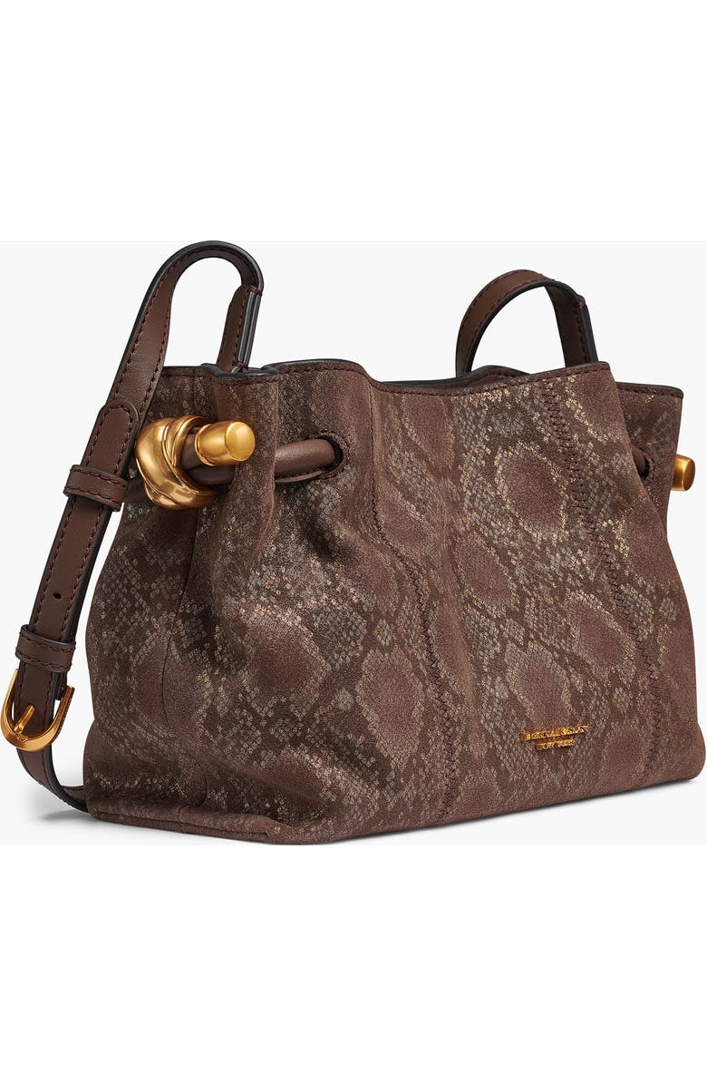 Donna Karan New York Cashmere Python Suede Crossbody, Alternate, color, Brown Multi