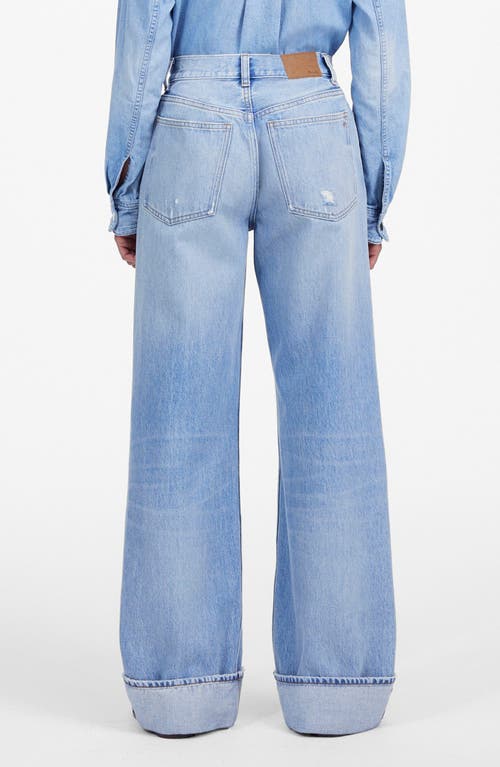 Madewell Low Slung Ripped Baggy Jeans In Hallstead Wash