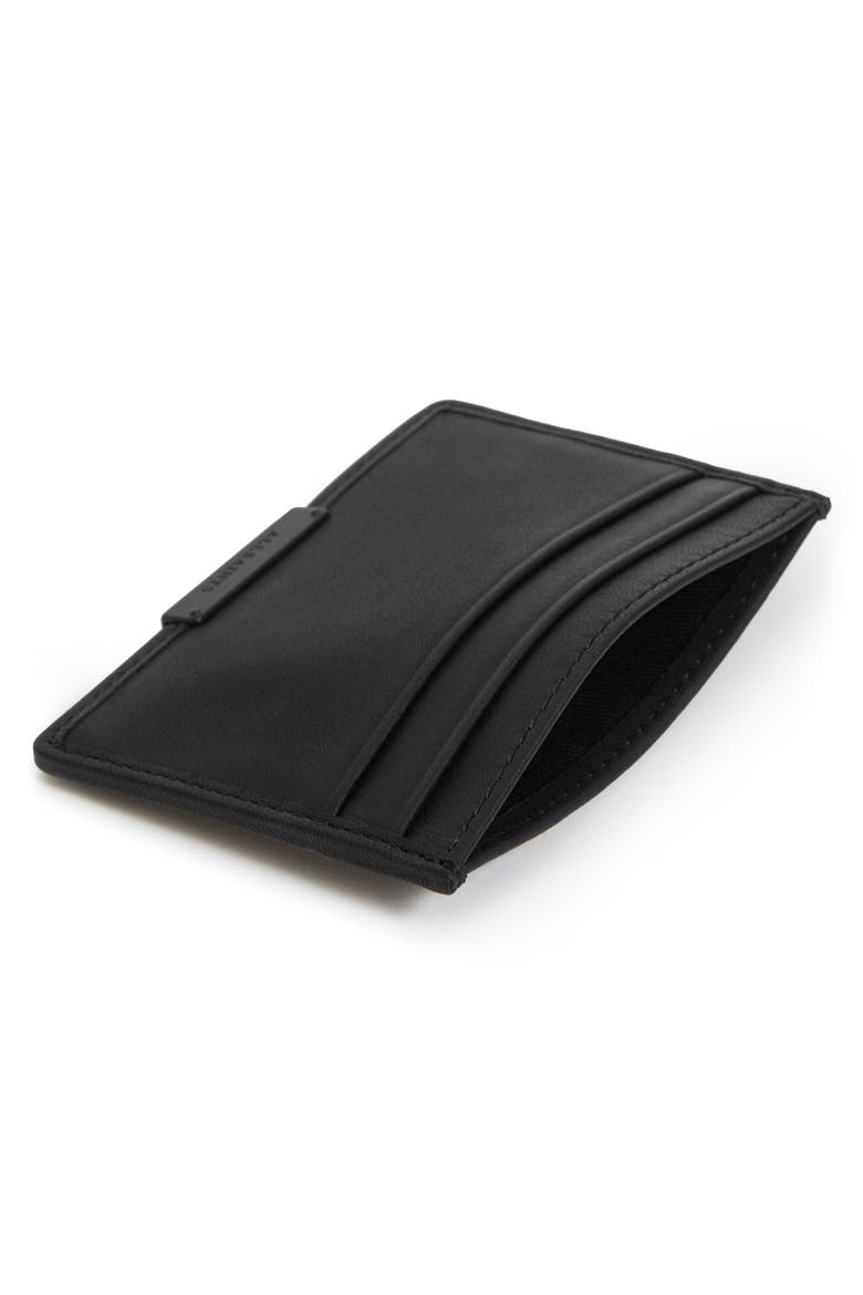 Dove Leather Card Case, Alternate, color, BLACK