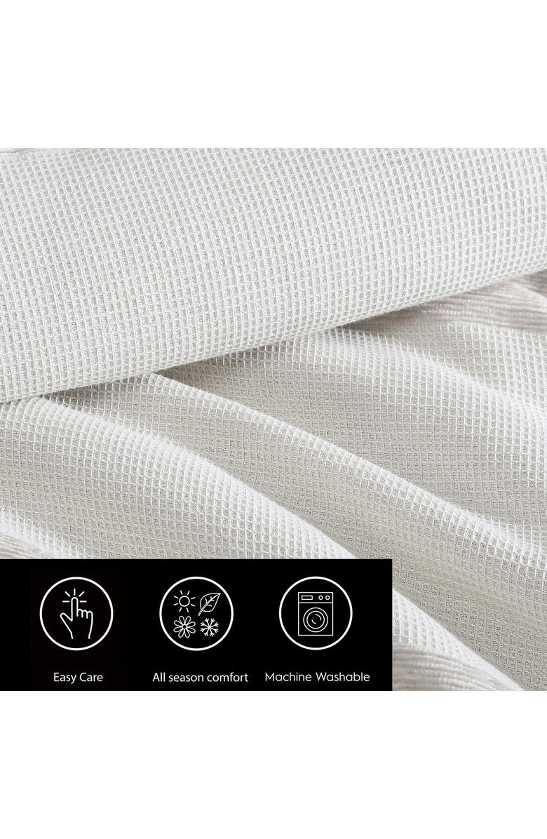 Vera Wang Chenille Waffle Stripe Duvet Set, Alternate, color, Moonlight