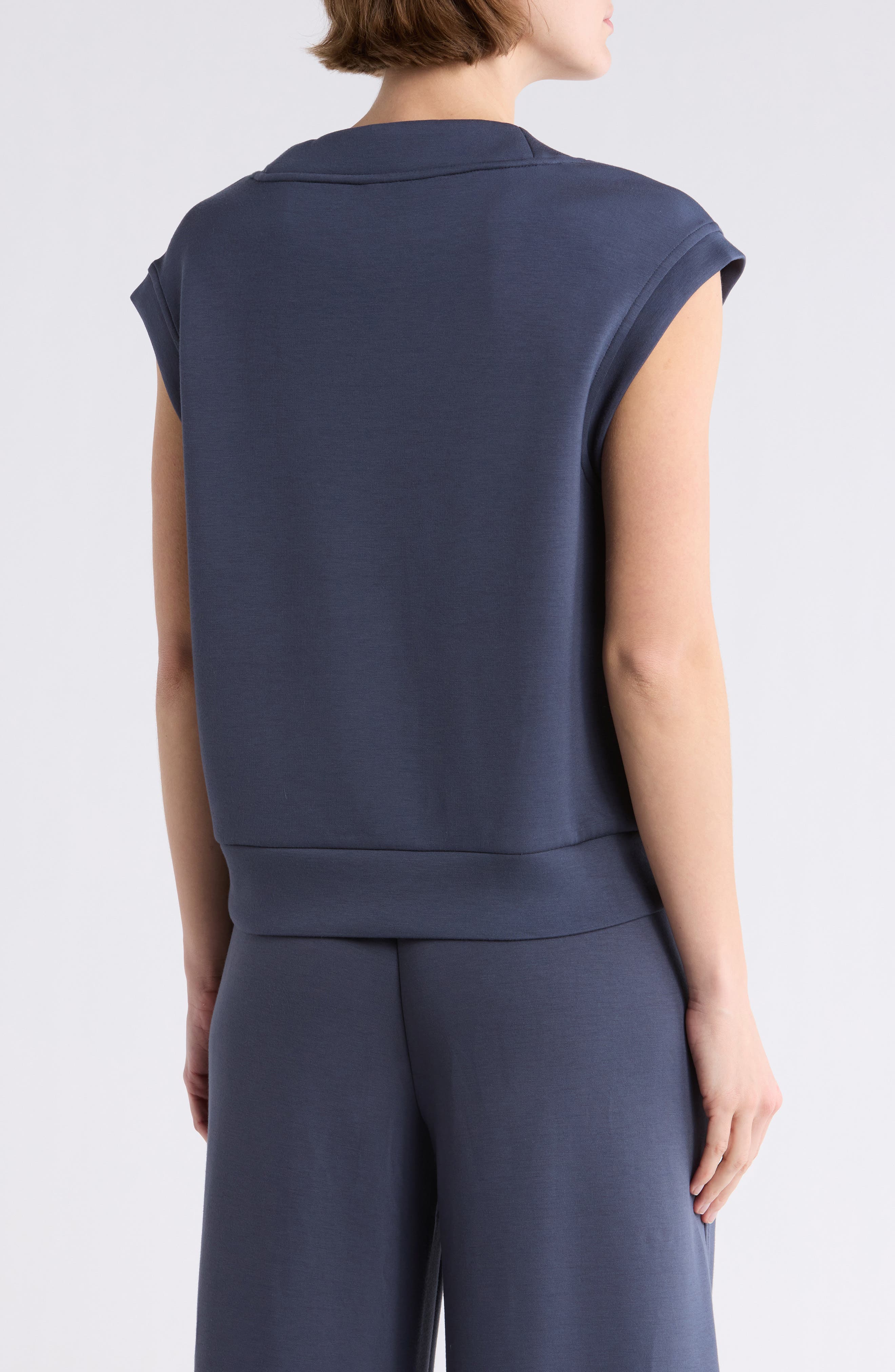 Whisper V-Neck Short Sleeve Knit Top - image 4