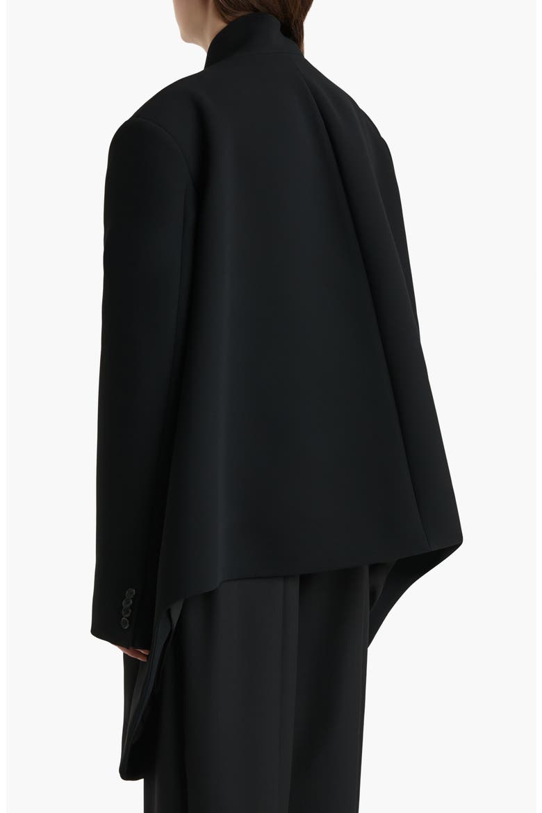 Comelle Crepe Coat, Alternate, color, BLACK