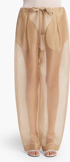 パンツ KHAITE BEIGE ORGANZA PANT Trenton Pant in Beige – KHAITE