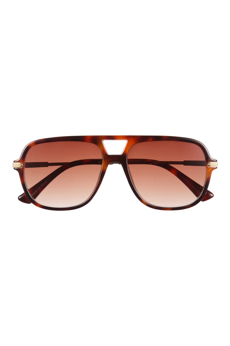 Aviator Sunglasses, Main, color, TORTOISE